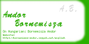 andor bornemisza business card